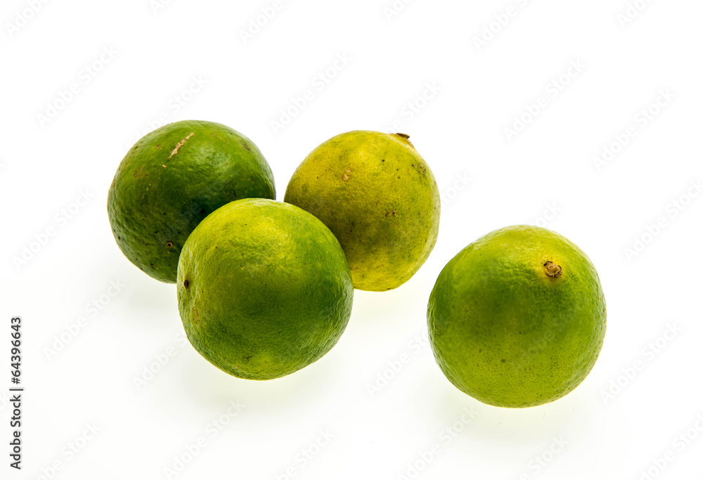 Fresh ripe lime isolated on white background Fresh ripe lime isolated on white background