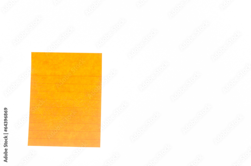 Paper note isolated on white background Paper note isolated on white background