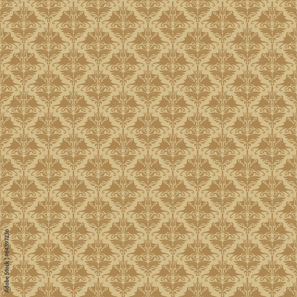 Damask Style Seamless Background Damask Style Seamless Background