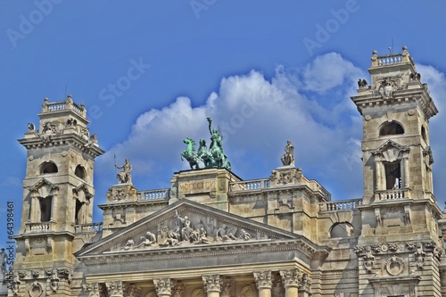 Fassade des Ethnografischen Museums in Budapest