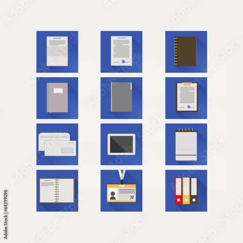 Flat icons for business