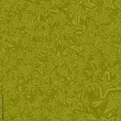 Olive seamless star pattern background