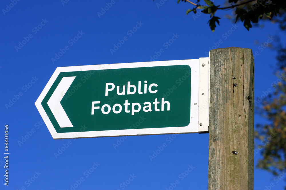 Fototapeta premium Public Footpath sign
