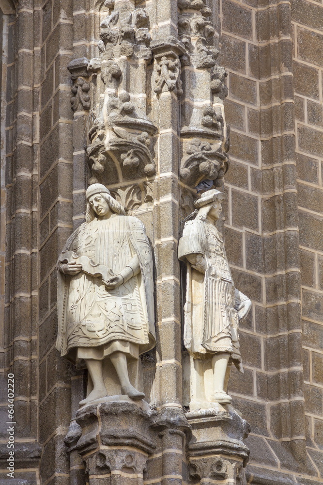 Person statue decorating the Cathedral of Toledo