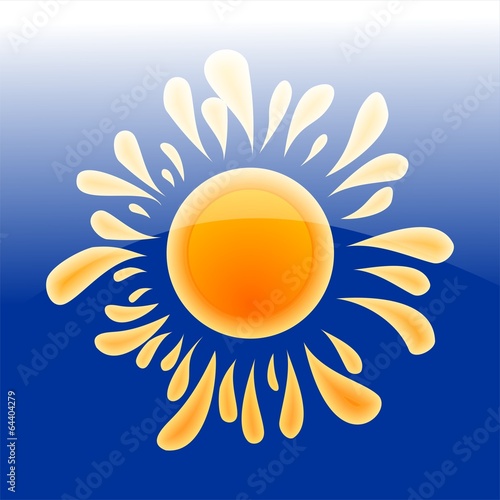 radiate friendly sun blob blue yellow