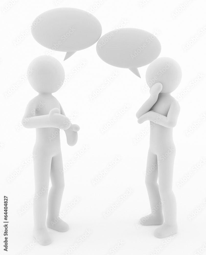 3d characters conversation and speech bubbles 3d characters conversation and speech bubbles