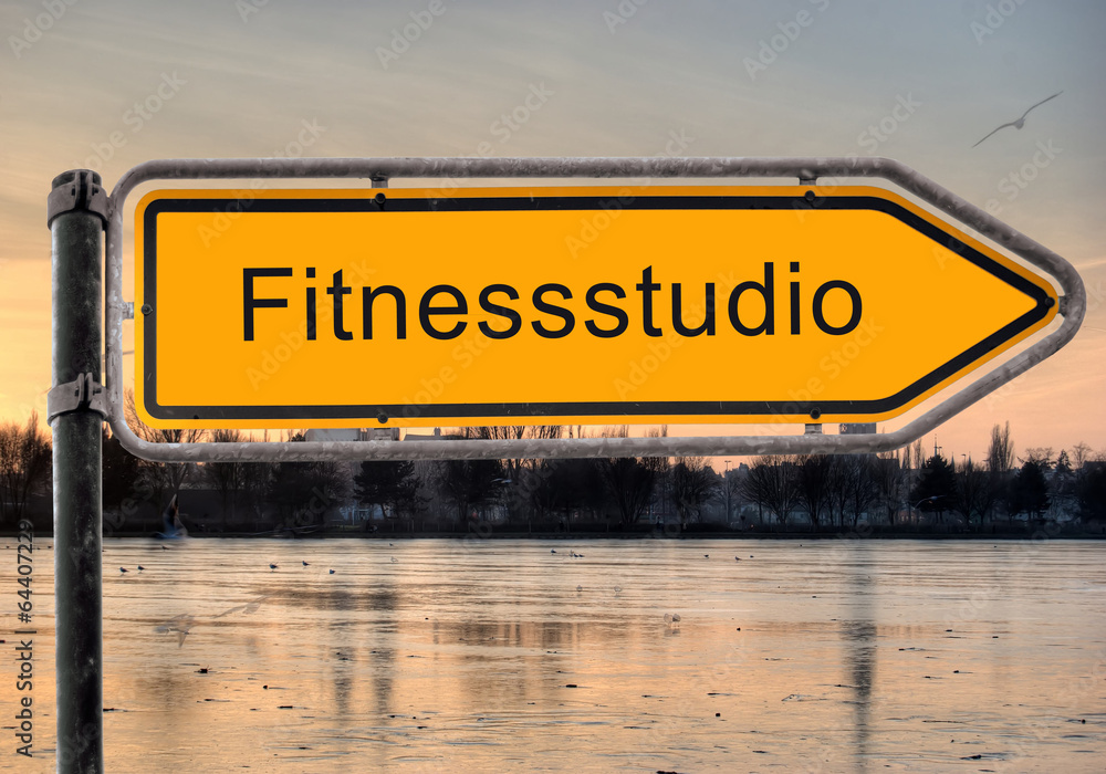 Strassenschild 9 - Fitnessstudio
