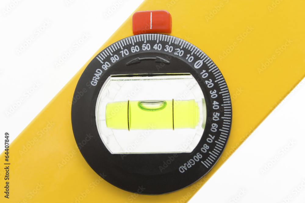 Forty-five degrees / Spirit level to measure the angle. Stock Photo | Adobe  Stock
