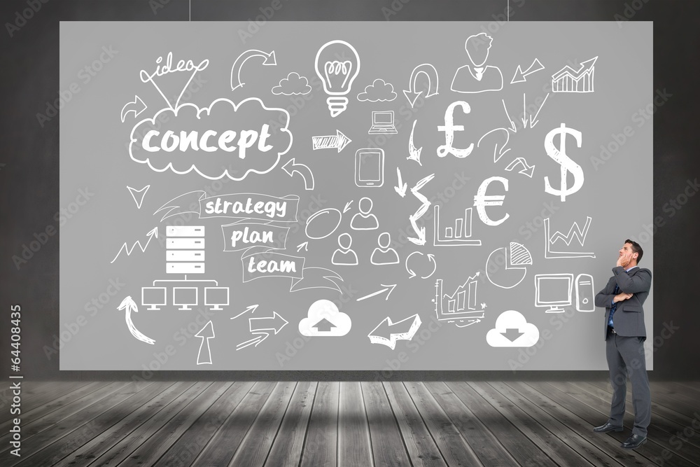 Composite image of thinking businessman Composite image of thinking businessman