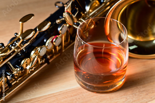 Saxophone and whiskey