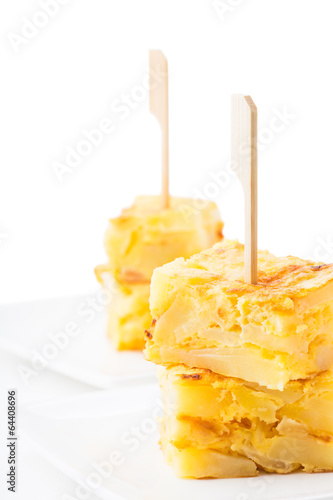 Obraz na płótnie Tortilla de patatas w salonie