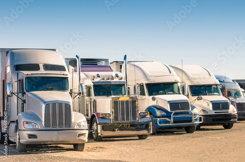 Generic semi Trucks at a parking lot