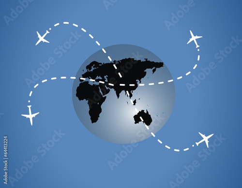 Planet and airplanes