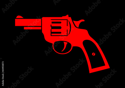 Red revolver icon