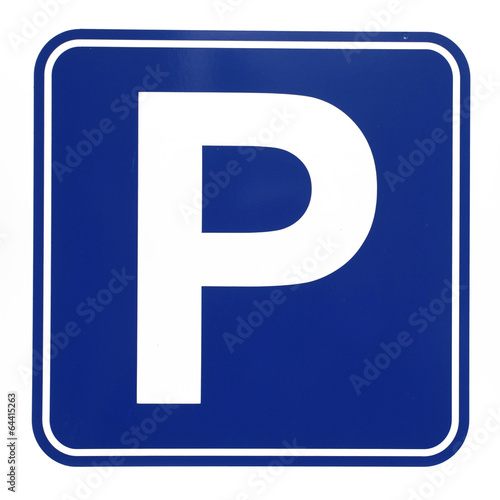Canvastavla Parking sign