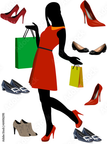 donna con borse della spesa