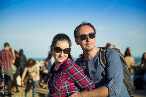 Tourist couple in the city