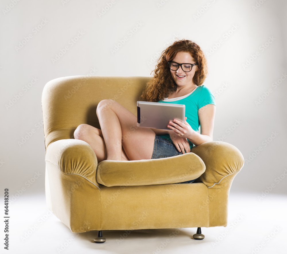 Girl with tablet Girl with tablet
