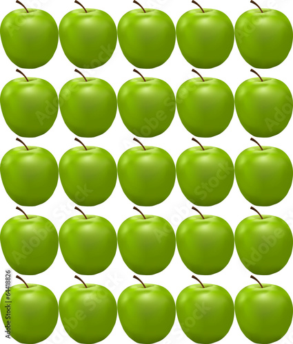 seamless pattern with green apple