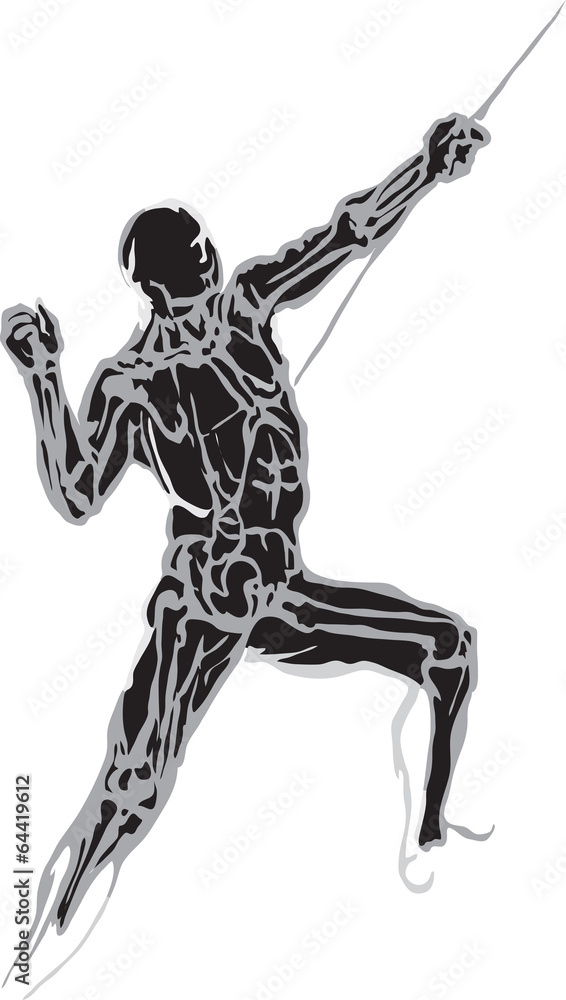 Silhouette of the Male Javelin Thrower Silhouette of the Male Javelin Thrower