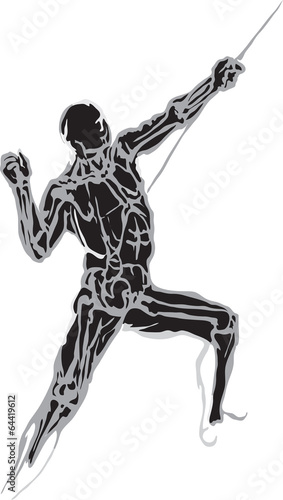 Silhouette of the Male Javelin Thrower