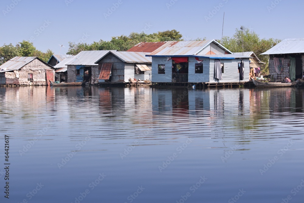 Cambodia - floating village on Tonle Sap lake