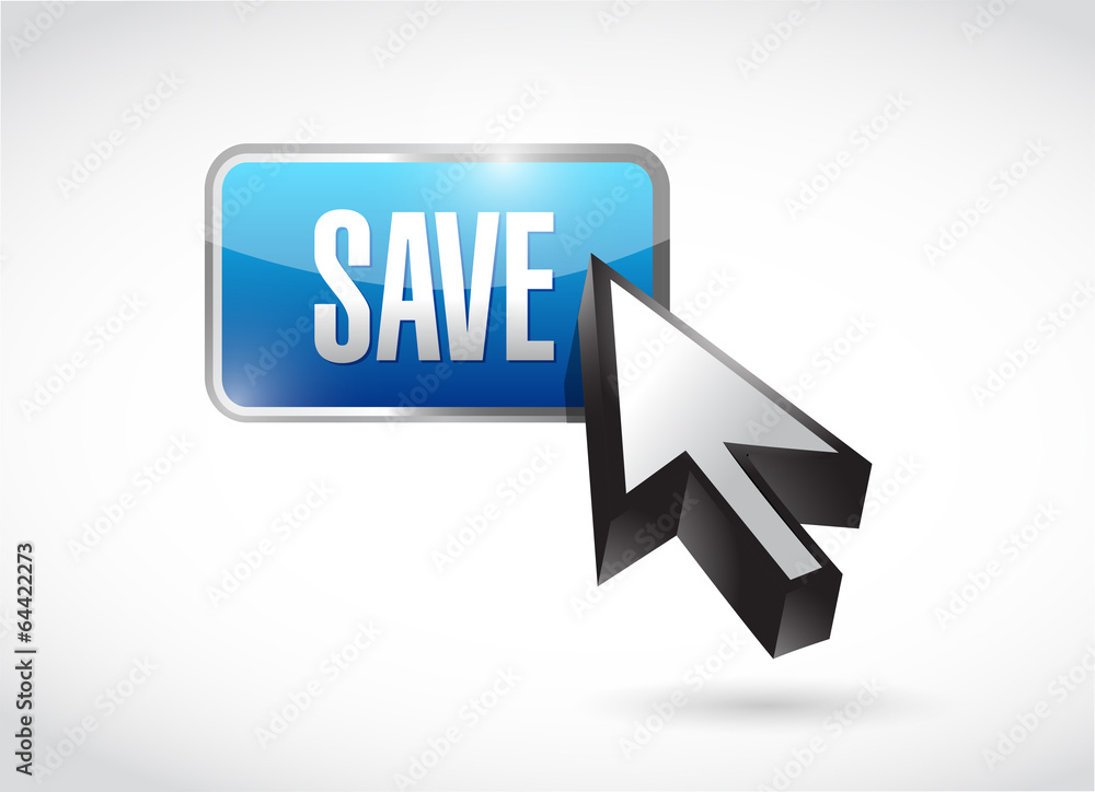 save blue button illustration design save blue button illustration design