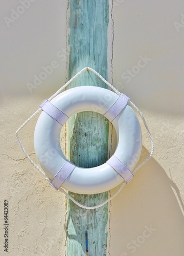 life preserver belt buoy on post stock, photo, photograph, image, picture,  photo