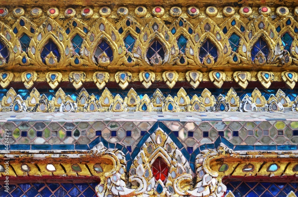decorations on the temple wall decorations on the temple wall