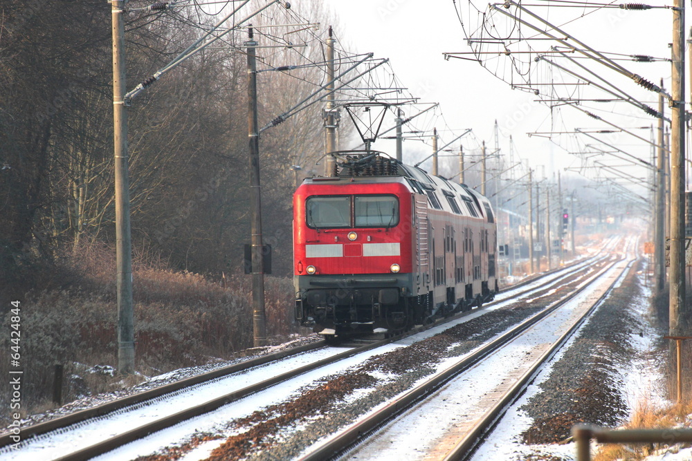 A German locomotive in winter