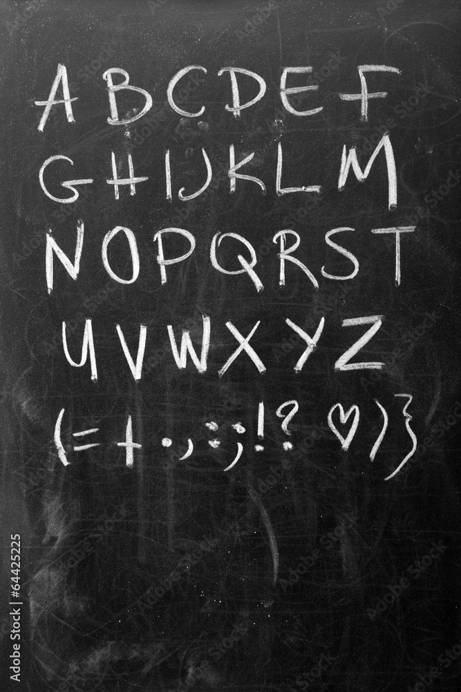 Obraz premium Alphabet on blackboard