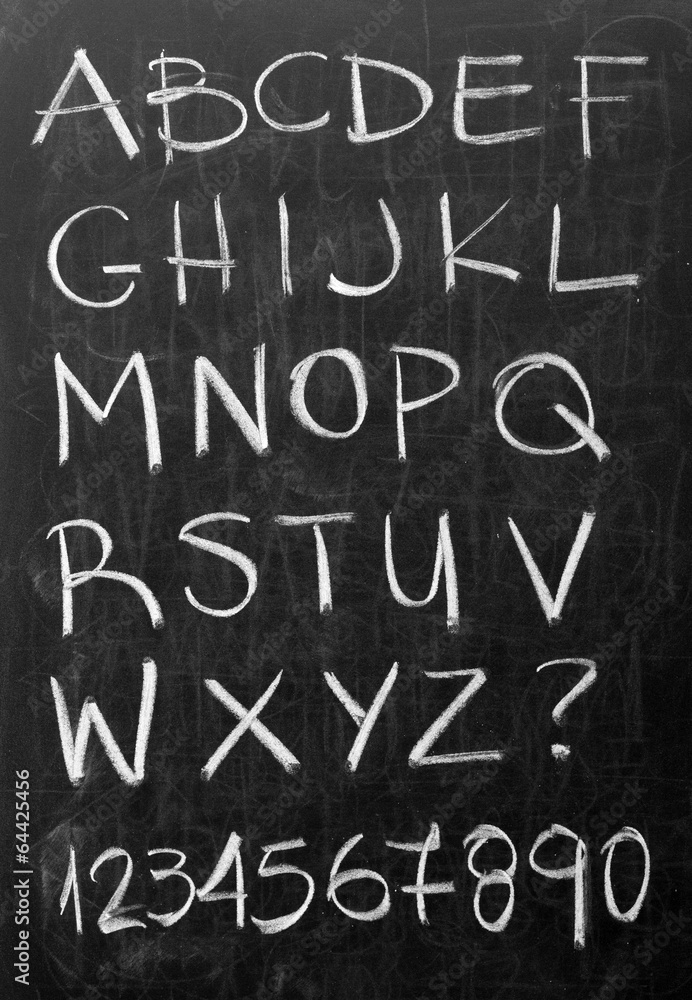 Alphabet on blackboard Alphabet on blackboard