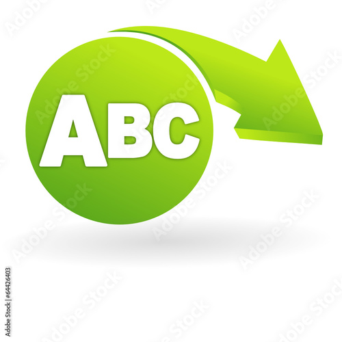 ordre alphabétique sur web symbole vert