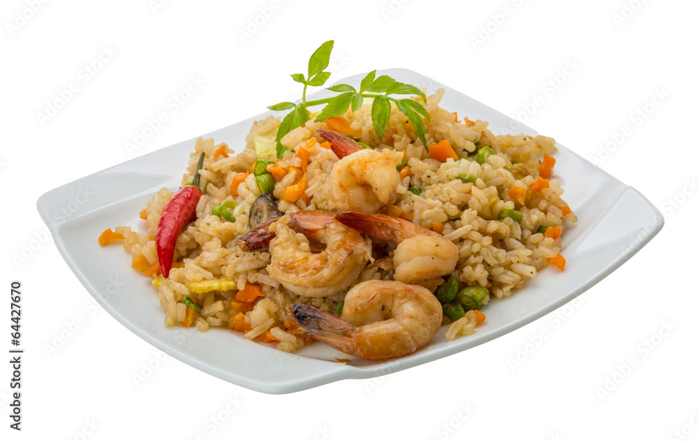 Fried rice with shrimps Fried rice with shrimps