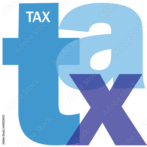 "TAX" Letter Collage (money gold finance payslip income taxes)