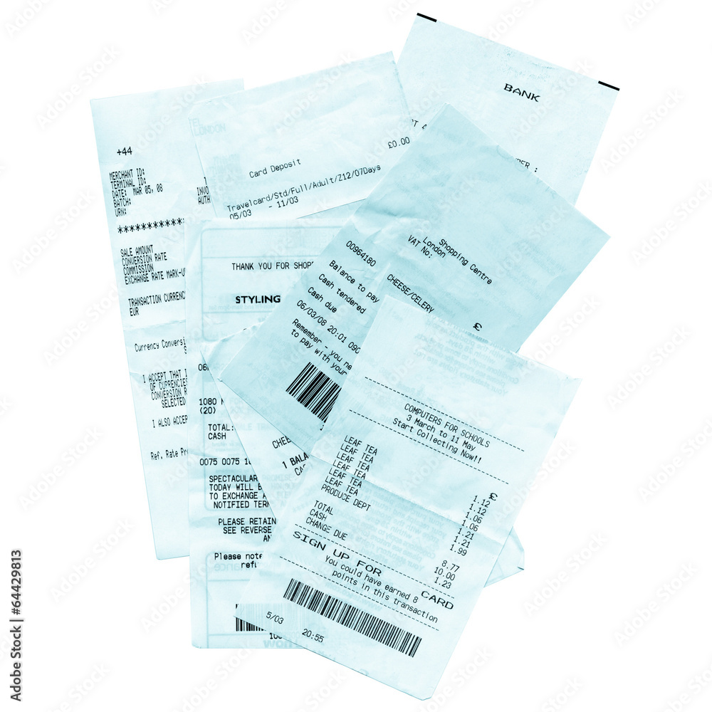 Naklejka premium Receipts