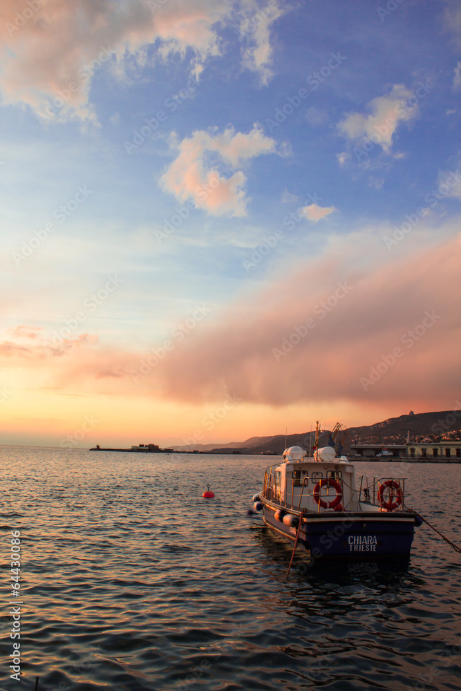 evening on the Pier of Trieste