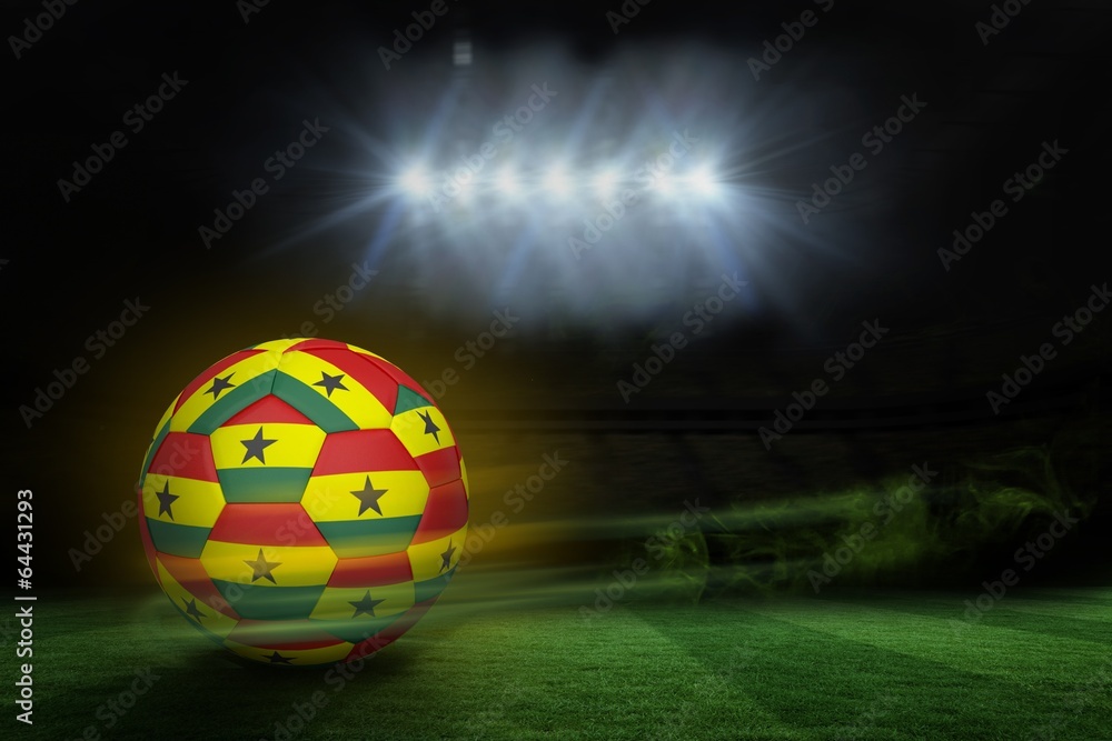 Fototapeta premium Football in ghana colours