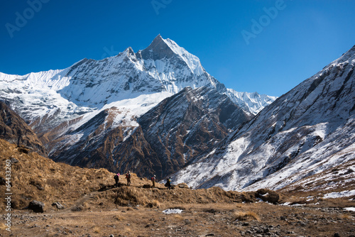 Machapuchare peak, Annapurna region trekking, Nepal