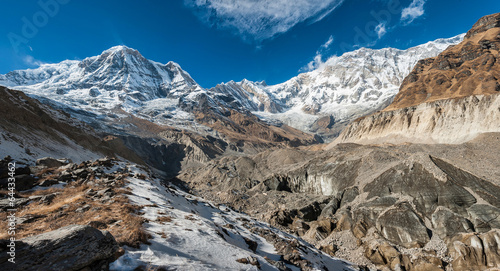 Annapurna South and Annapurna I, Annapurna range, Nepal