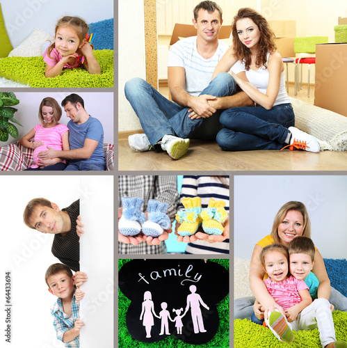 Happy family collage