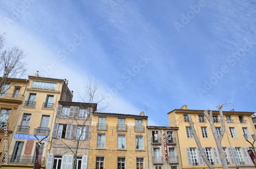 Architecture, façades, cours Mirabeau, Aix en Provence