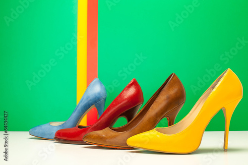 different color of high heels