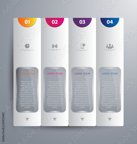 Abstract 3D illustration Infographic vector