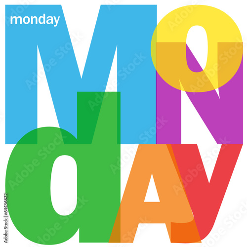 "MONDAY" (agenda calendar week day date time planning meeting)