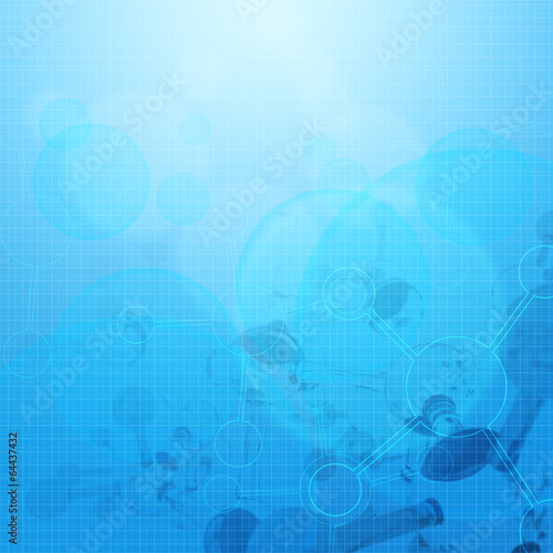 Abstract 3d molecules medical background