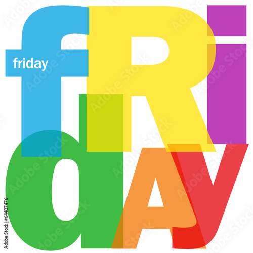 "FRIDAY" (agenda calendar week day date time planner meeting)