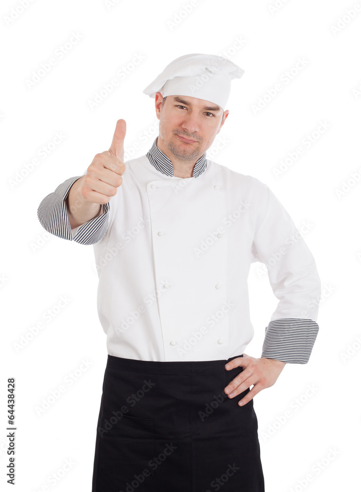 Male chef with thumb up Male chef with thumb up