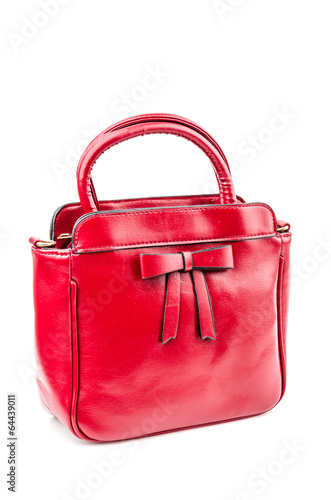 Handbag isolated white background