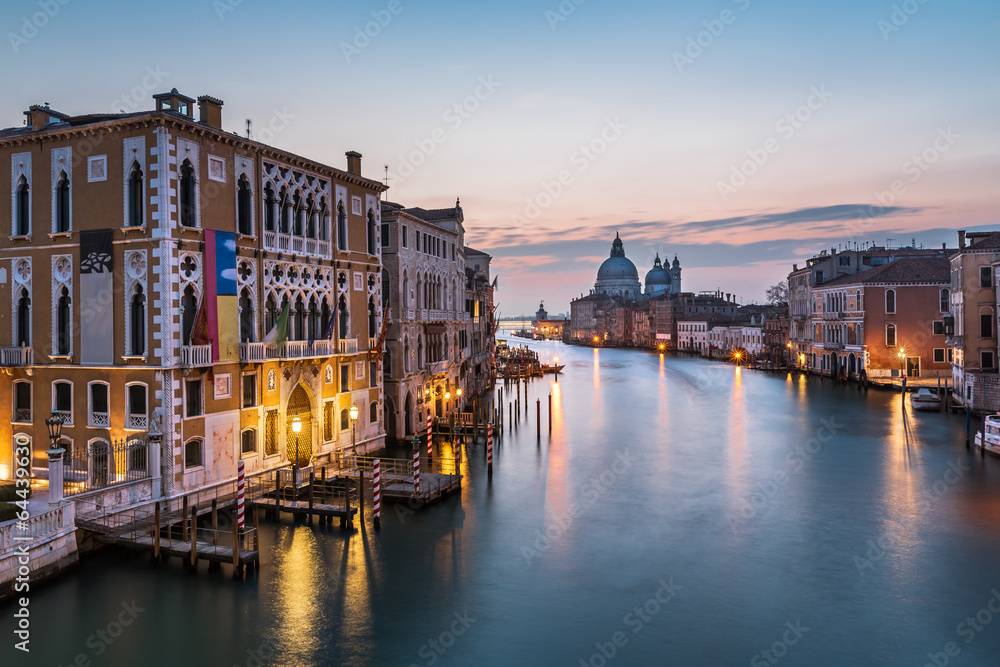 View on Grand Canal and Santa Maria della Salute Church from Acc